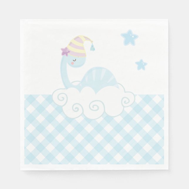 Serviette En Papier Dinosaur Dormir (Devant)