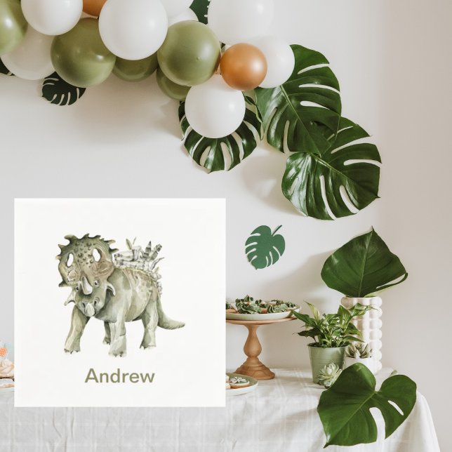 Serviette En Papier Dinosaur fête d'anniversaire (Créateur téléchargé)