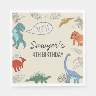 Serviette En Papier Dinosaur Papier d'anniversaire serviettes