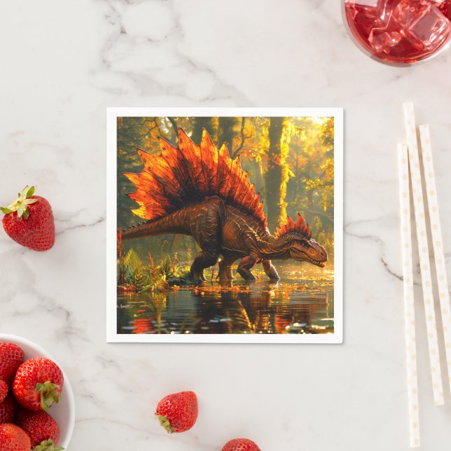 Serviette En Papier Dinosaure (En situation)