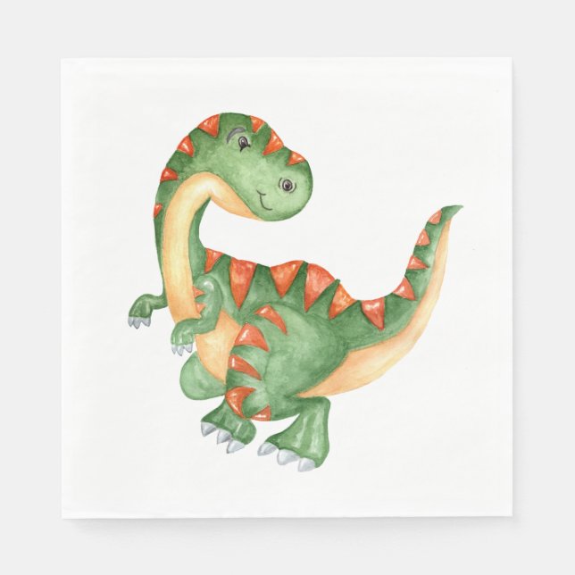 Serviette En Papier Dinosaure (Devant)