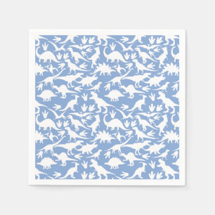 Serviette En Papier Dinosaures motif 01 w. BG LBlue