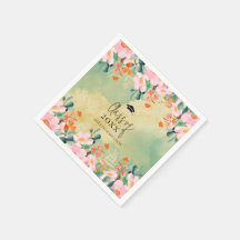 Diplôme botanique floral aquarelle rose marron