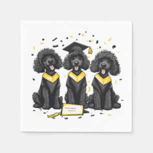 Serviette En Papier Diplôme Chiens de caniche standard