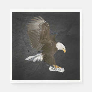 Serviette En Papier Diplôme d'aigle à tête blanche 2024 avec diplôme