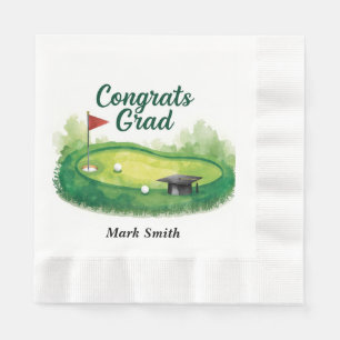 Serviette En Papier Diplômé de golf pour golfeur sur terrain de golf