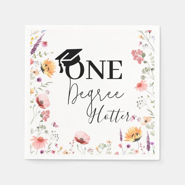 Serviette En Papier Diplôme de jardin Fleur sauvage Hotter d'un degré (Devant)