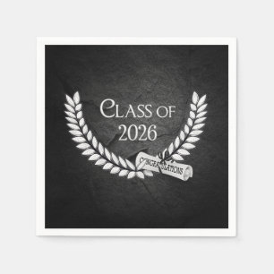 Serviette En Papier Diplôme de la promotion 2026 avec laurier