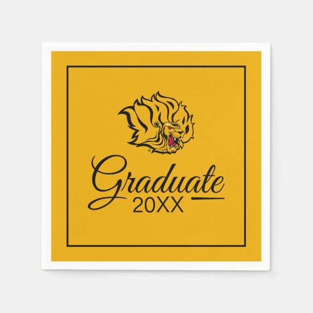 Serviette En Papier Diplôme de l'UAPB Golden Lions (Devant)