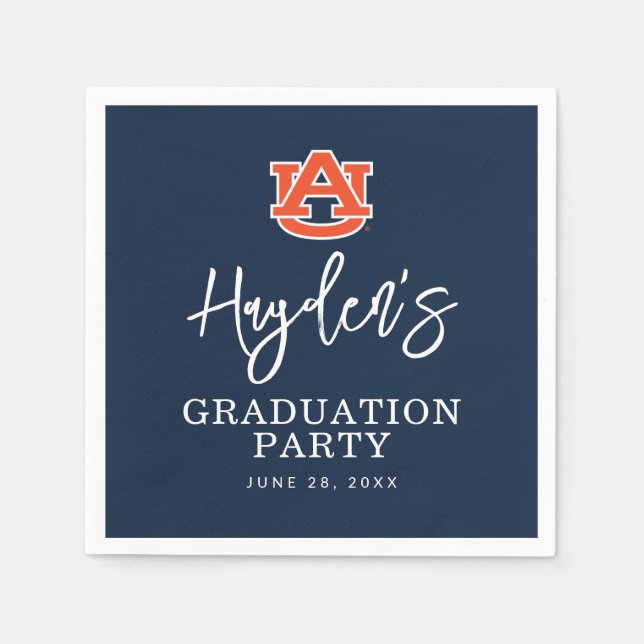 Serviette En Papier Diplôme de l'Université d'Auburn - Auburn Tigers (Devant)