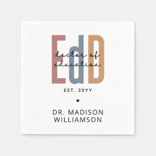 Serviette En Papier Diplôme D'Études De L'EdD Personnalisé