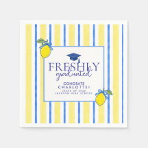 Diplômé fraîchement Aquarelle Citron Graduation
