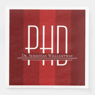 Serviette En Papier Diplômé Red de doctorat Parti de graduation