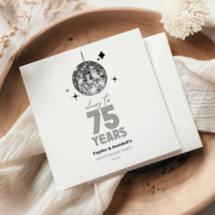 Serviette En Papier Disco Soirée Mariage de 75 ans