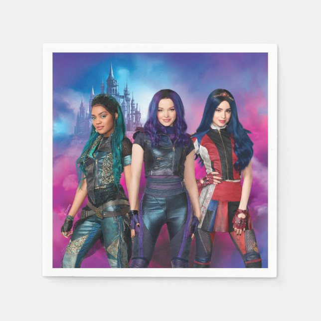 Serviette En Papier Disney Descendants Birthday (Devant)