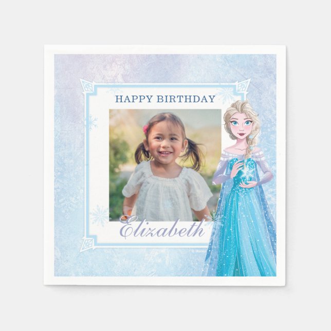 Serviette En Papier Disney Frozen Elsa Anniversaire Napkins (Devant)