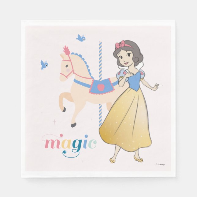 Serviette En Papier Disney Princess Blanche Neige | Magie du carrousel (Devant)
