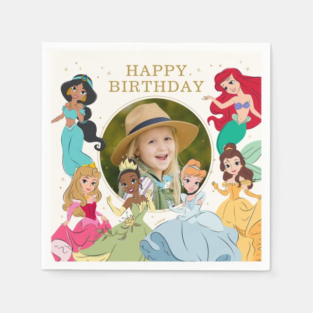 Serviette En Papier Disney Princess Gold Sparkday (Devant)