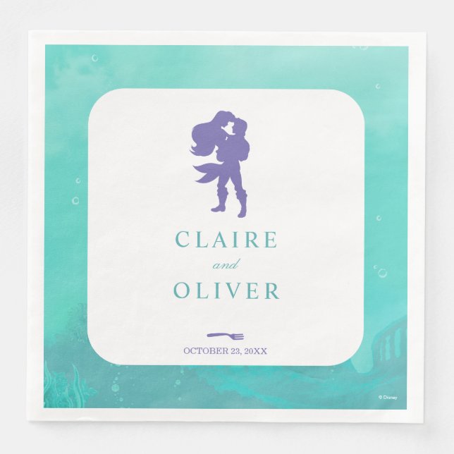 Serviette En Papier Disney's The Little Mermaid Mariage (Devant)