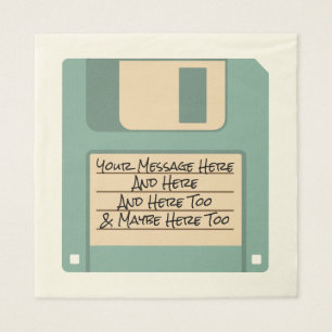 Serviette En Papier Disquette d'ordinateur à message personnalisé Napk