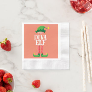 Serviette En Papier Diva Elf Matching Family Group Noël