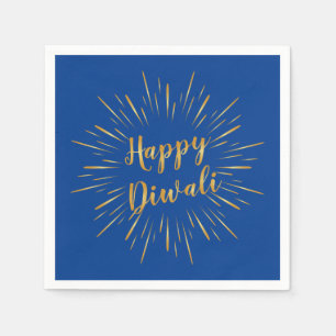 Serviette En Papier Diwali Papier Napkin Gold Calligraphie - Colo pers