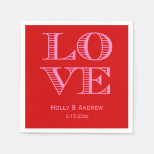 Serviette En Papier do-it-yourself couleurs : Carré d'alphabet d'amour