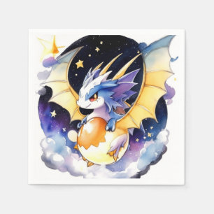 Serviette En Papier Domaine des dragons : Baby shower
