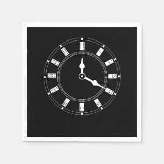 Serviette En Papier Domino Clock Dominoes Tiles Puzzler Game Gift