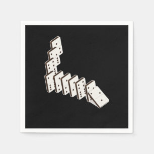 Serviette En Papier Dominos Dominoe Game Nuit