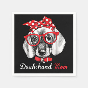 Serviette En Papier Don de chien Dachshund Maman Lovely