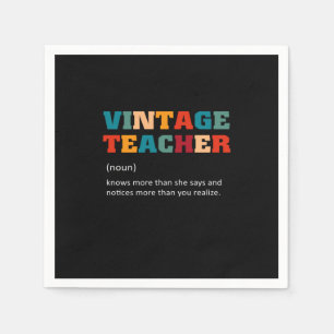Serviette En Papier Don de l'enseignant Enseignant Vintage