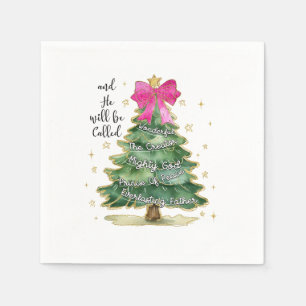 Serviette En Papier Don De Noël Et Il Sera Appelé Joyeux Noël