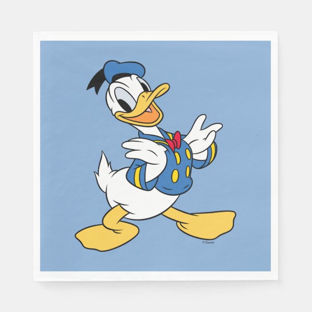 Serviette En Papier Donald Duck | Pose Fière (Devant)