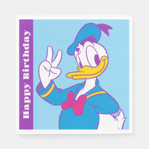 Serviette En Papier Donald Duck Signe de Paix
