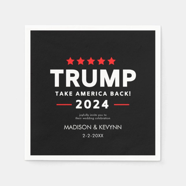 Serviette En Papier Donald Trump 2024 redonne l'élection américaine (Devant)
