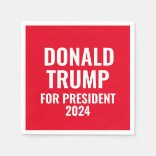 Serviette En Papier Donald Trump à la présidence 2024