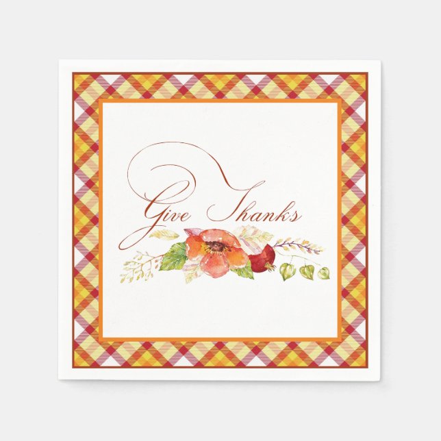 Serviette En Papier Donner Merci serviettes (Devant)