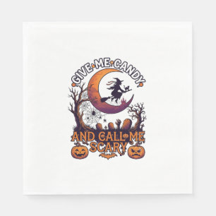 Serviette En Papier Donnez-moi des bonbons Appelez la lune sorcière ef
