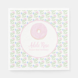 Serviette En Papier Donut Sweet sur mesure Premier anniversaire