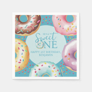 Serviette En Papier Donut Sweet Un 1er anniversaire