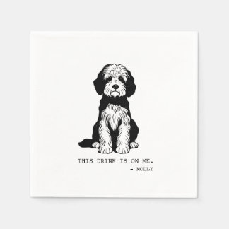 Serviette En Papier Doodle Cocktail Napkin