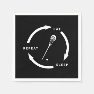 Serviette En Papier Dormir Répéter Lacrosse Sport Ventilateur Dire