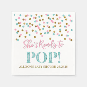 Serviette En Papier Dots d'or bleu rose Elle est prête à faire du pop