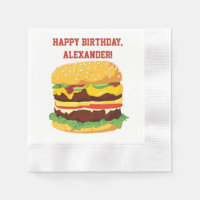 Double Cheeseburger Custom Party Papier serviettes