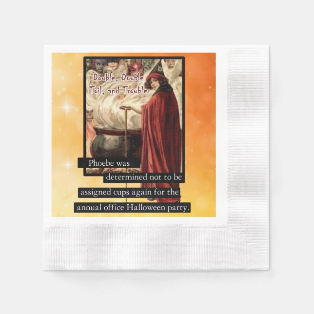 Serviette En Papier Double, Double, Toil & Trouble Halloween Potluck I (Devant)