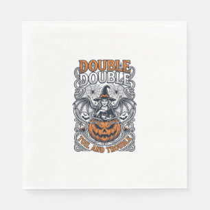 Serviette En Papier Double peine Malheur Sorcière Citrouille Halloween
