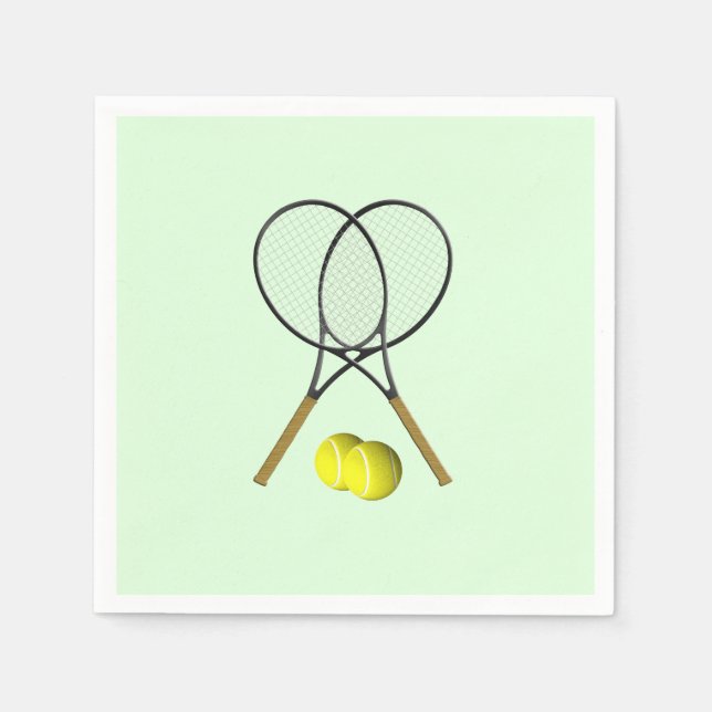Serviette En Papier Doubles de tennis Green (Devant)