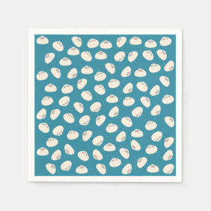 Serviette En Papier Doubles mignons sur papier Arrière - plan bleu ser
