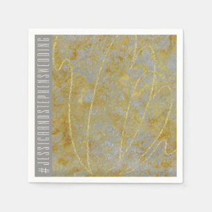 Serviette En Papier Doublure en argent mariage standard Napkin